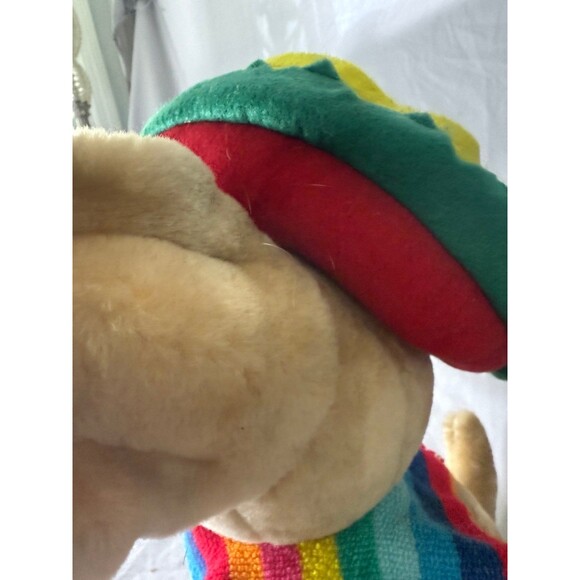 Vtg Goffa International Mexican Chihuahua Plush Toy Wearing Sombrero Poncho 16in - Picture 6 of 12